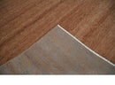Contemporary Solid Brick Red Hand knotted Custom Made wool Area Rug