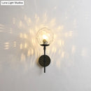 GobekUsa Contemporary Sphere Glass Sconce Light - Bedroom Wall Mount with 1-Bulb