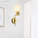 GobekUsa Contemporary Sphere Glass Sconce Light - Bedroom Wall Mount with 1-Bulb