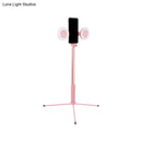 GobekUsa Contemporary Style Pink LED Fill Light with USB Port - Round Iron Make-Up Lighting