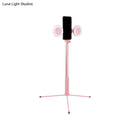 GobekUsa Contemporary Style Pink LED Fill Light with USB Port - Round Iron Make-Up Lighting