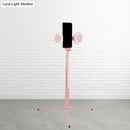 GobekUsa Contemporary Style Pink LED Fill Light with USB Port - Round Iron Make-Up Lighting