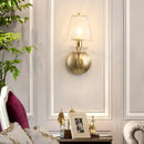 GobekUsa Contemporary Swirl Glass Cone Wall Light with Crystal Deco - Gold