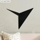 GobekUsa Contemporary Triangle Sheet Wall Lamp - Acrylic Black/White LED Sconce Light in Warm/White