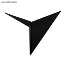 GobekUsa Contemporary Triangle Sheet Wall Lamp - Acrylic Black/White LED Sconce Light in Warm/White
