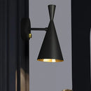 GobekUsa Contemporary Trumpet Wall Sconce Light in Black/White/Gold with Adjustable Arm and 1-3 Lights