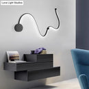 GobekUsa Contemporary Twist LED Wall Sconce - Black/White - Warm/White Lighting