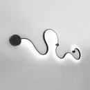 GobekUsa Contemporary Twist LED Wall Sconce - Black/White - Warm/White Lighting