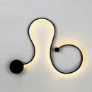 GobekUsa Contemporary Twist LED Wall Sconce - Black/White - Warm/White Lighting