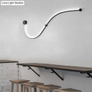 GobekUsa Contemporary Twist LED Wall Sconce - Black/White - Warm/White Lighting