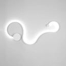 GobekUsa Contemporary Twist LED Wall Sconce - Black/White - Warm/White Lighting