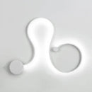 GobekUsa Contemporary Twist LED Wall Sconce - Black/White - Warm/White Lighting