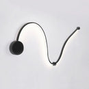GobekUsa Contemporary Twist LED Wall Sconce - Black/White - Warm/White Lighting