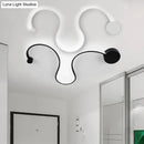 GobekUsa Contemporary Twist LED Wall Sconce - Black/White - Warm/White Lighting