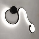 GobekUsa Contemporary Twist LED Wall Sconce - Black/White - Warm/White Lighting