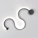 GobekUsa Contemporary Twist LED Wall Sconce - Black/White - Warm/White Lighting
