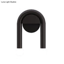 GobekUsa Contemporary U-Shaped 2-Light Black Wall Mounted Lighting with Opal Glass Shade