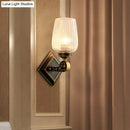 GobekUsa Contemporary Wall Mounted Light with Clear Textured Glass - Brass Finish