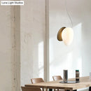 GobekUsa Contemporary White Glass Pendant Light for Dining Room Ceiling