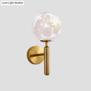 GobekUsa Contemporary White Glass Wall Sconce Light with Gold Metal Pencil Arm