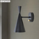 GobekUsa Contemporary Trumpet Wall Sconce Light in Black/White/Gold with Adjustable Arm and 1-3 Lights