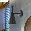 GobekUsa Contemporary Trumpet Wall Sconce Light in Black/White/Gold with Adjustable Arm and 1-3 Lights