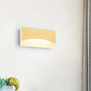 GobekUsa Contemporary Acrylic Wall Light Fixture – Rectangular Bedside Sconce in White/Gold, Warm/White Light