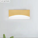 GobekUsa Contemporary Acrylic Wall Light Fixture – Rectangular Bedside Sconce in White/Gold, Warm/White Light