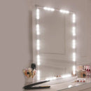 GobekUsa Contemporary White LED Vanity Strip Light: Plastic Linear Make-Up Lighting for Dressing Room