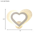 GobekUsa Love Heart Wall Mounted Light: Contemporary Acrylic LED Sconce in Warm/White Light