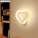 GobekUsa Love Heart Wall Mounted Light: Contemporary Acrylic LED Sconce in Warm/White Light