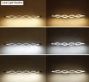 GobekUsa Contemporary White Metal LED Pendant Light for Dining Room Island - Wave Design