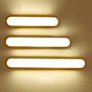 GobekUsa Contemporary LED Sconce Vanity Light for Bedroom - Oval Elongated Acrylic Fixture