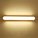 GobekUsa Contemporary LED Sconce Vanity Light for Bedroom - Oval Elongated Acrylic Fixture