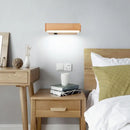 GobekUsa Contemporary Wood Wall Sconce with Acrylic Shade - Single-Bulb Lighting for Corridors