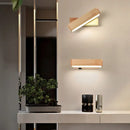 GobekUsa Contemporary Wood Wall Sconce with Acrylic Shade - Single-Bulb Lighting for Corridors