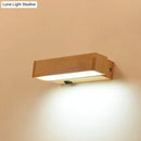 GobekUsa Contemporary Wood Wall Sconce with Acrylic Shade - Single-Bulb Lighting for Corridors