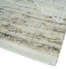 Contemporary Woolen Ivory and Brown 8.4x10.5 hand knotted Geometrical Area rug by The Rug Decor