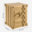Industrial Metal Storage Cabinet, Side Table – Gold
