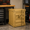 Industrial Metal Storage Cabinet, Side Table – Gold