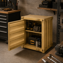 Industrial Metal Storage Cabinet, Side Table – Gold