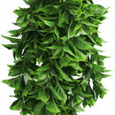 Dense Flowering Pothos Artificial Hanging Bush 10.6×28.5in – NFPA701 Fire Rated – UV Resistant