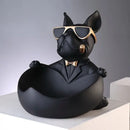 GobekUsa Bulldog Storage Box: Creative Cool Dog Figurine Resin Craft Sculpture Home Decor Gift