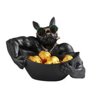 GobekUsa Bulldog Storage Box: Creative Cool Dog Figurine Resin Craft Sculpture Home Decor Gift