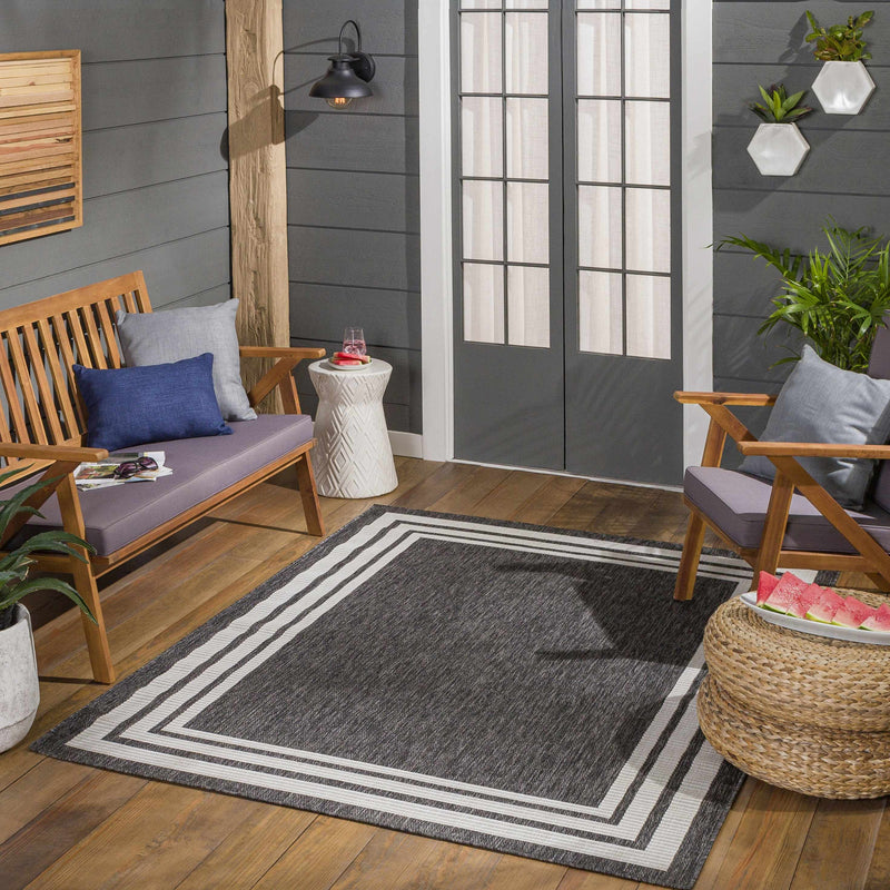 Coonamble Bordered Antrasit Rug