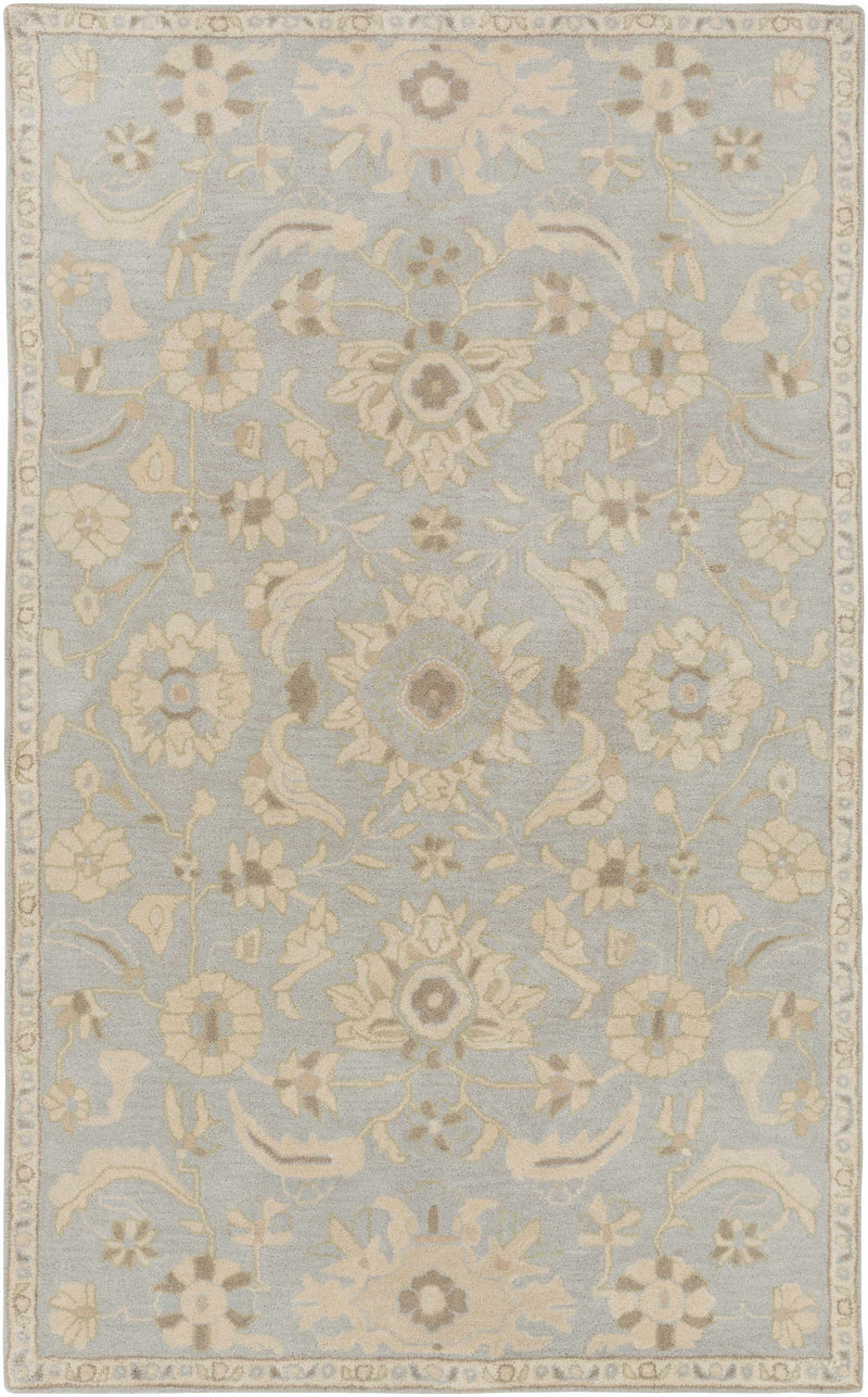 Copen Beige Floral Wool Rug