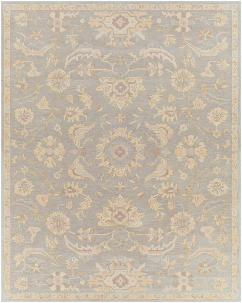 Copen Beige Floral Wool Rug