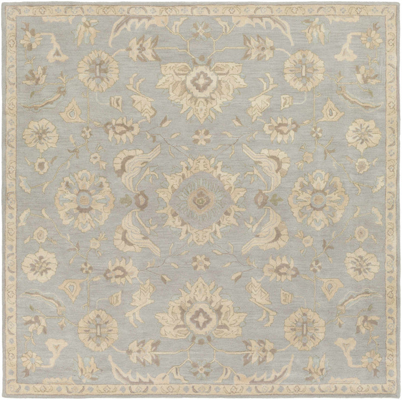 Copen Beige Floral Wool Rug