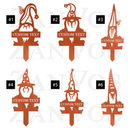 Gnome Monogram Plant Markers