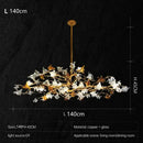 GobekUsa Copper Branch Pendant Chandelier for Luxury Living Room & Restaurant